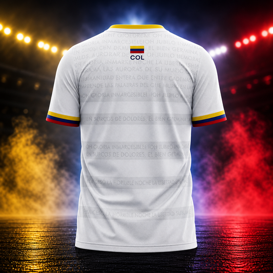 Camiseta Hombre Deportiva Colombia26 Blanco