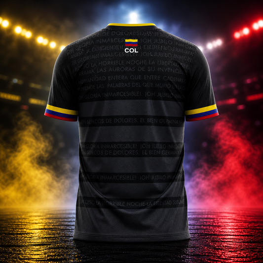 Camiseta Hombre Deportiva Colombia26 Negra