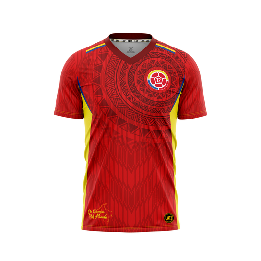 Camiseta Hombre Deportiva Colombia25 Rojo