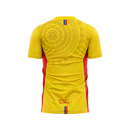 Camiseta Hombre Deportiva Colombia25 Amarilla