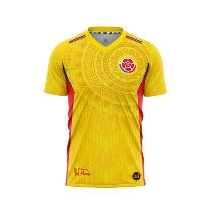 Camiseta Hombre Deportiva Colombia25 Amarilla