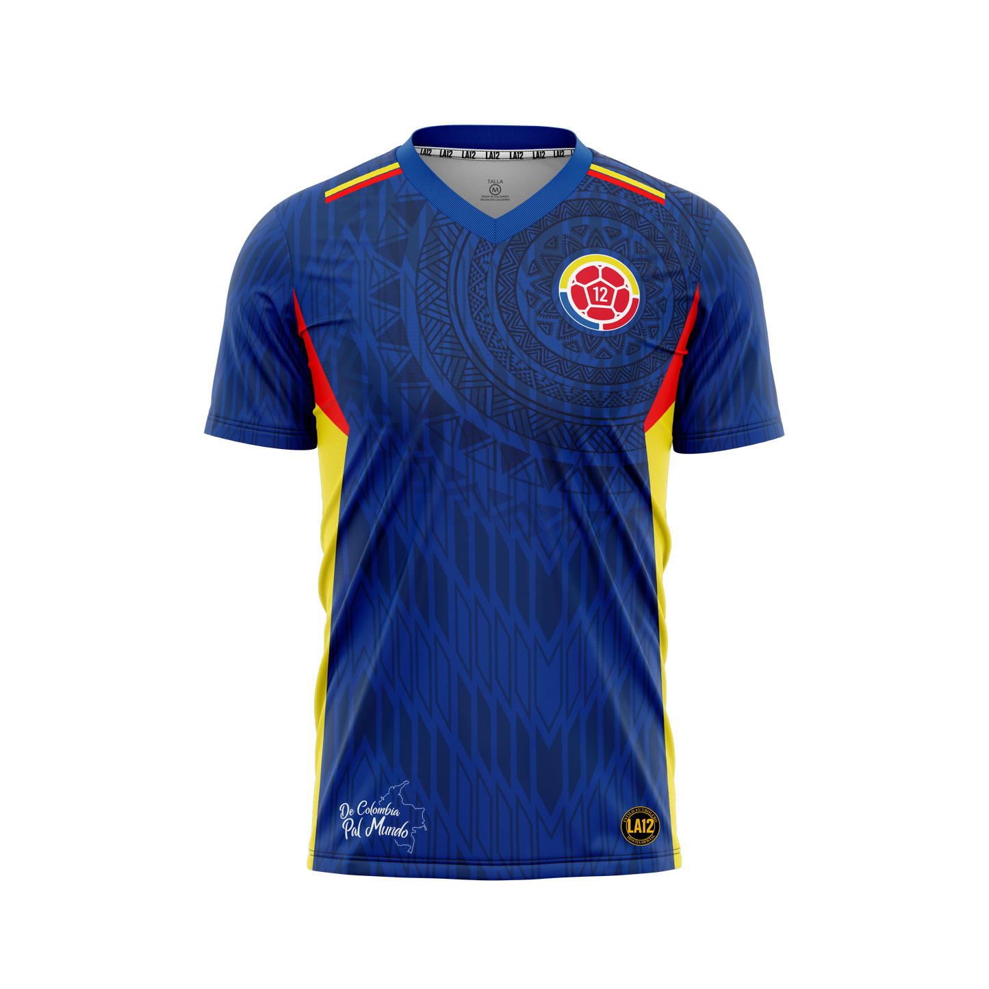Camiseta Hombre Deportiva Colombia25 Azul