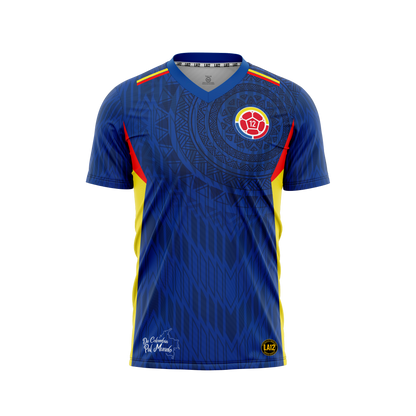 Camiseta Hombre Deportiva Colombia25 Azul