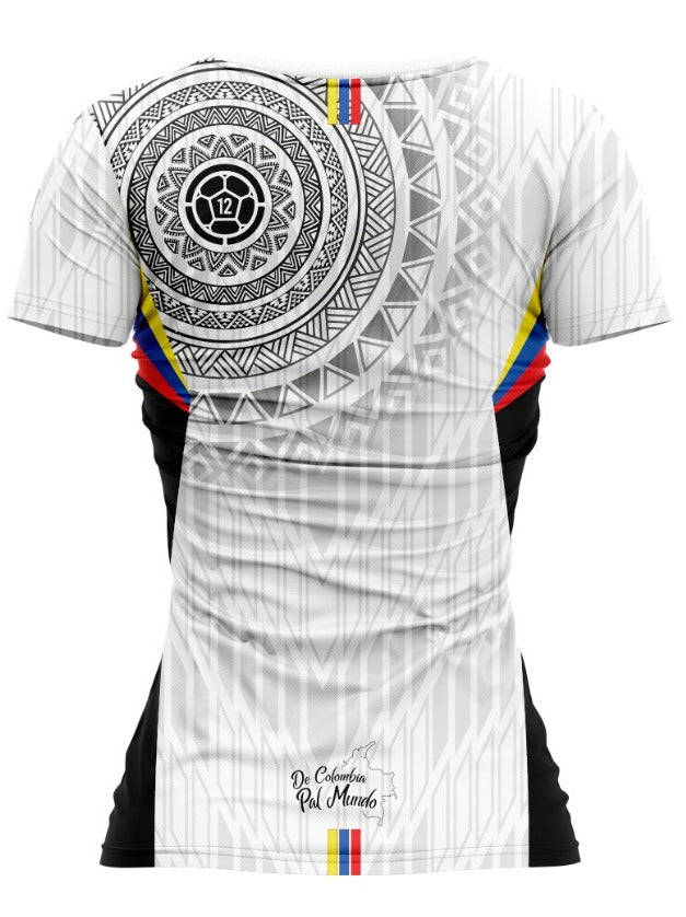 Camiseta Dama Deportiva Colombia25 Blanco