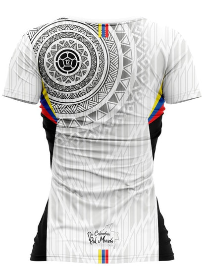 Camiseta Dama Deportiva Colombia25 Blanco