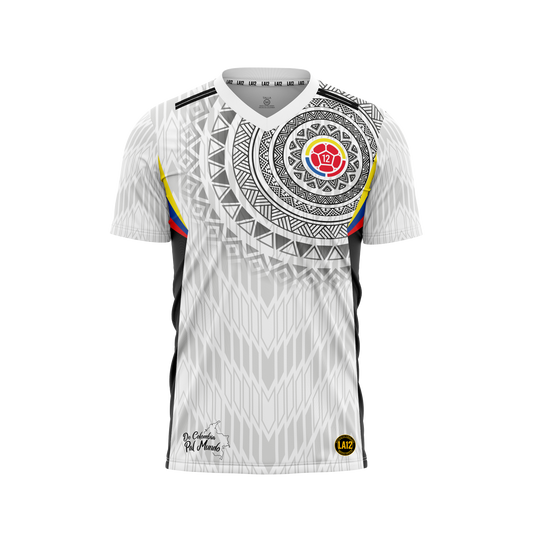 Camiseta Hombre Deportiva Colombia25 Blanco