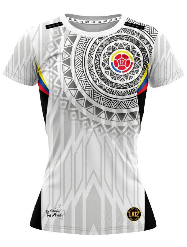 Camiseta Dama Deportiva Colombia25 Blanco