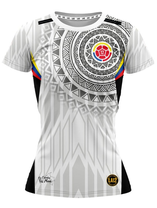 Camiseta Dama Deportiva Colombia25 Blanco