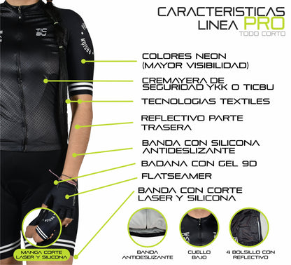 JERSEY CORTA DAMA PRO (REF. AB AMARILLO) CON ESTRELLA