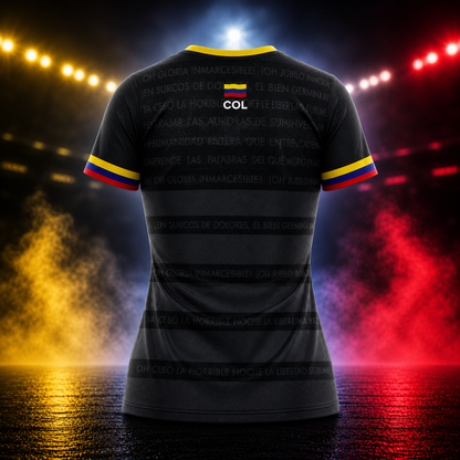 Camiseta Dama Deportiva Colombia26 Negra
