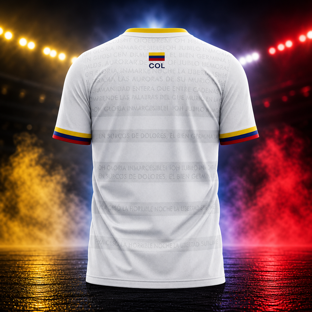 Camiseta Hombre Deportiva Colombia26 Blanco