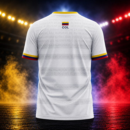 Camiseta Hombre Deportiva Colombia26 Blanco