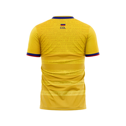 Camiseta Hombre Deportiva Colombia26 Amarilla