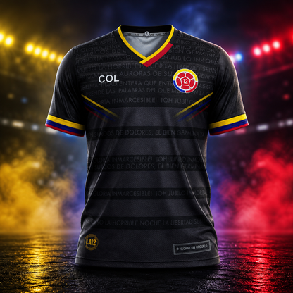Camiseta Hombre Deportiva Colombia26 Negra