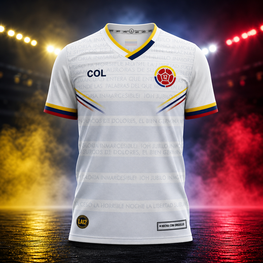 Camiseta Hombre Deportiva Colombia26 Blanco