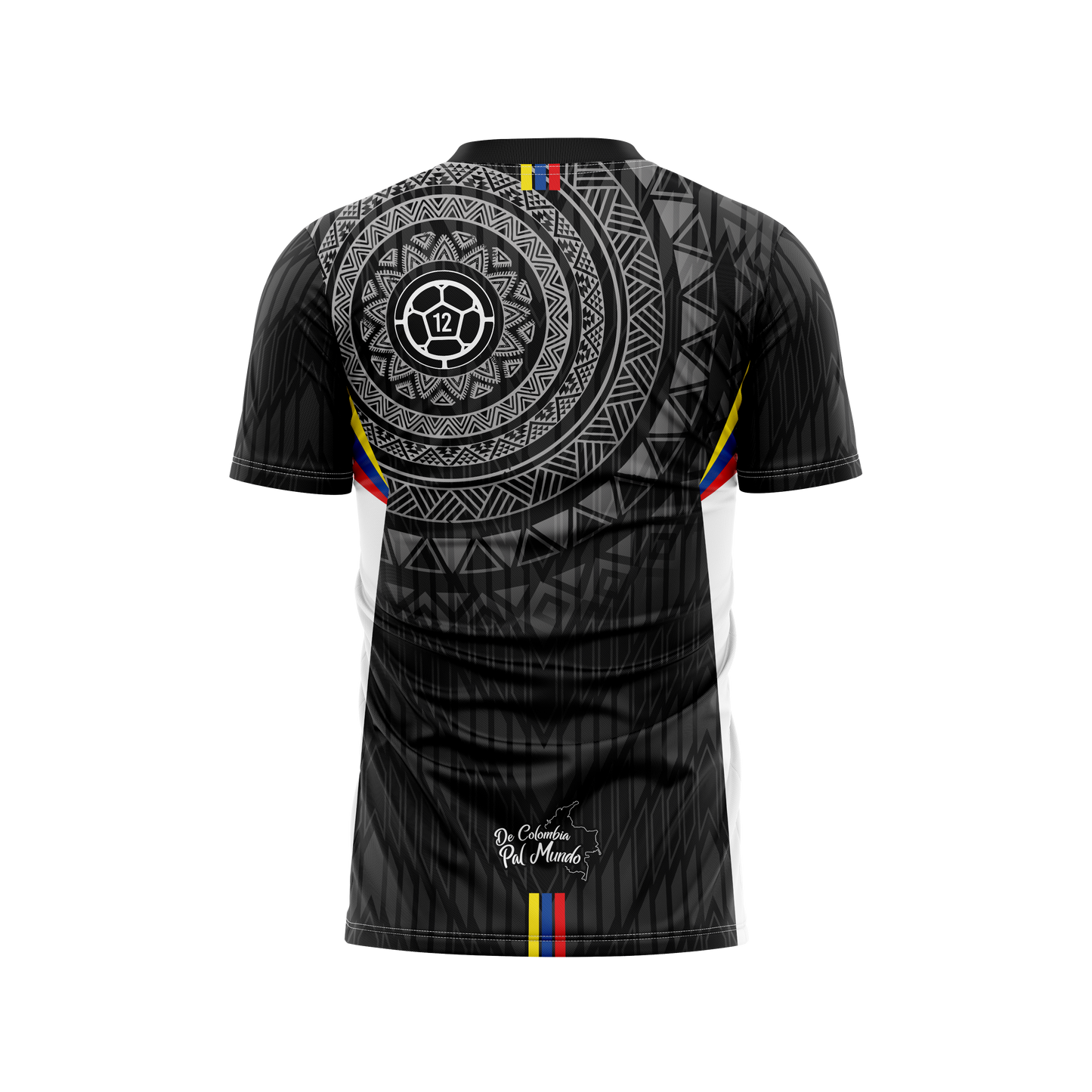 Camiseta Hombre Deportiva Colombia25 Negra