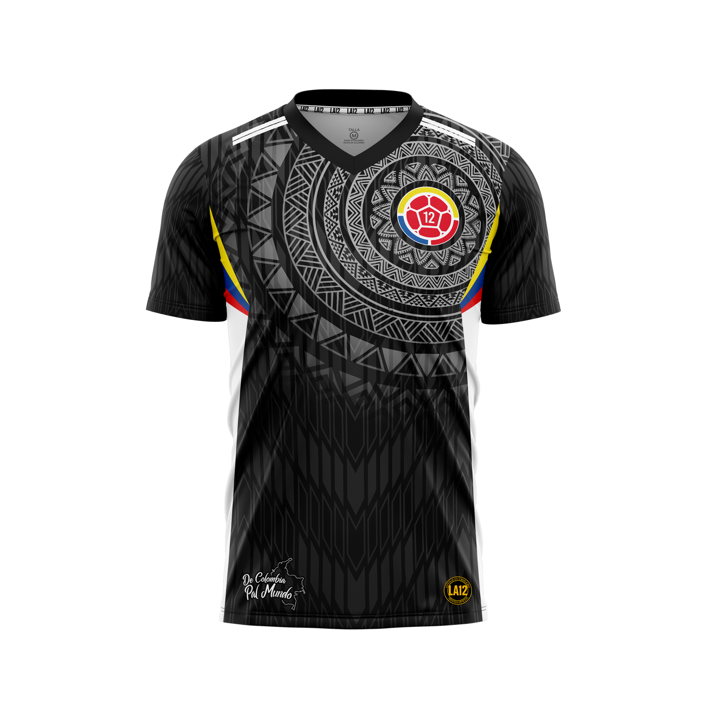 Camiseta Hombre Deportiva Colombia25 Negra