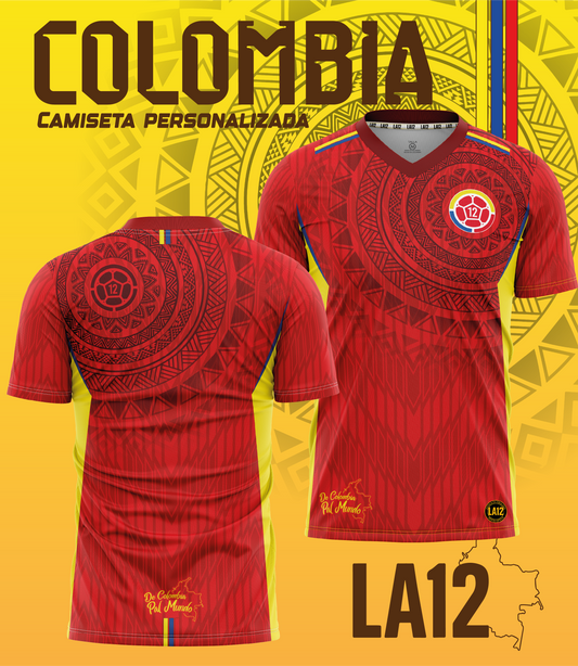 Camiseta Hombre Deportiva Colombia25 Rojo