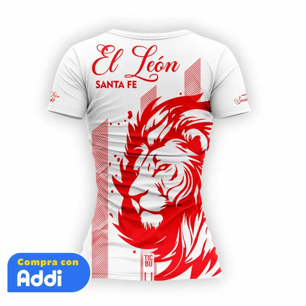 Camiseta Dama Deportiva (Ref SANTA FE BLANCO LOGO 3D)
