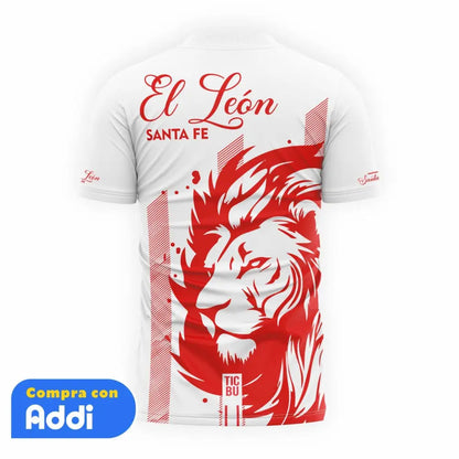 Camiseta Hombre Deportiva (Ref SANTA FE BLANCO LOGO 3D)