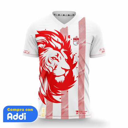 Camiseta Hombre Deportiva (Ref SANTA FE BLANCO LOGO 3D)