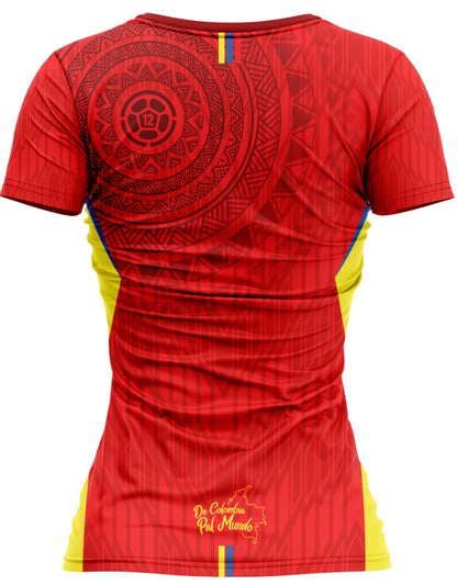 Camiseta Dama Deportiva Colombia25 Roja