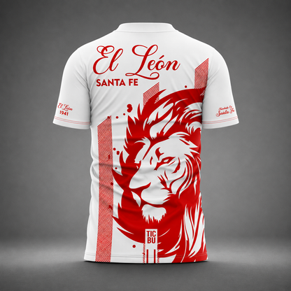 Camiseta Santa Fe Blanca Hombre | Logo 3D LA12