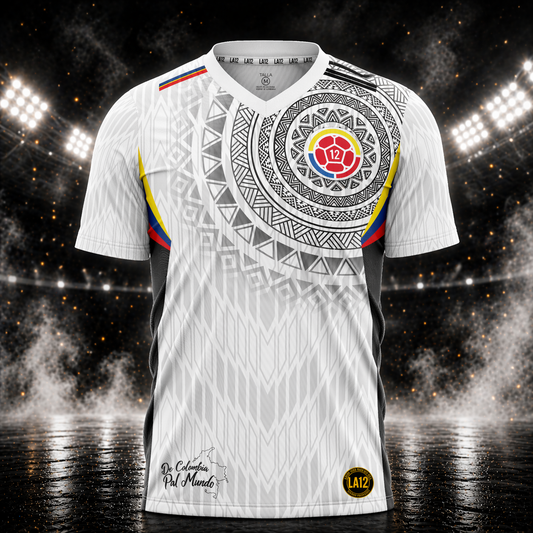 Camiseta Hombre Deportiva Colombia25 Blanco