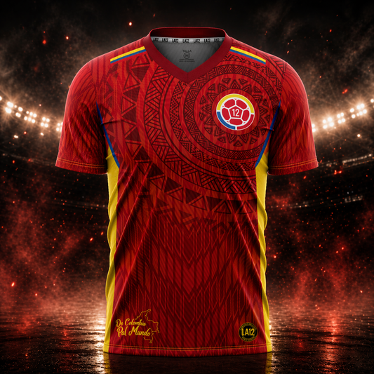 Camiseta Hombre Deportiva Colombia25 Rojo