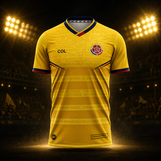 Camiseta Hombre Deportiva Colombia26 Amarilla