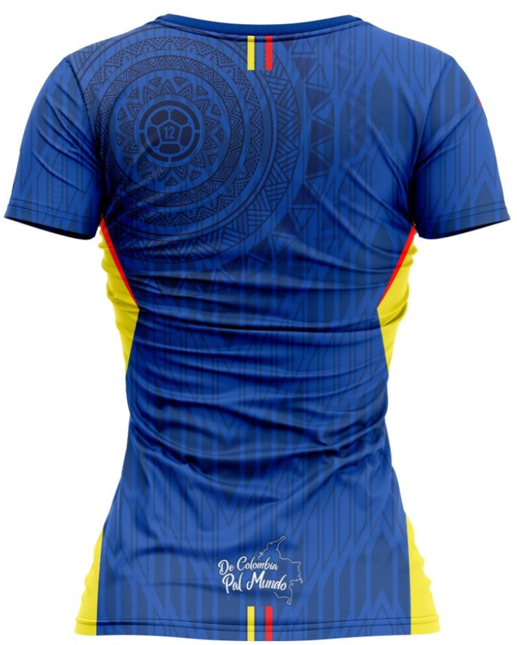 Camiseta Dama Deportiva Colombia25 Azul