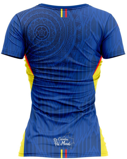 Camiseta Dama Deportiva Colombia25 Azul