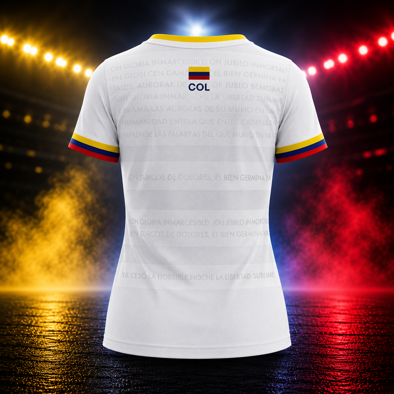 Camiseta Dama Deportiva Colombia26 Blanco